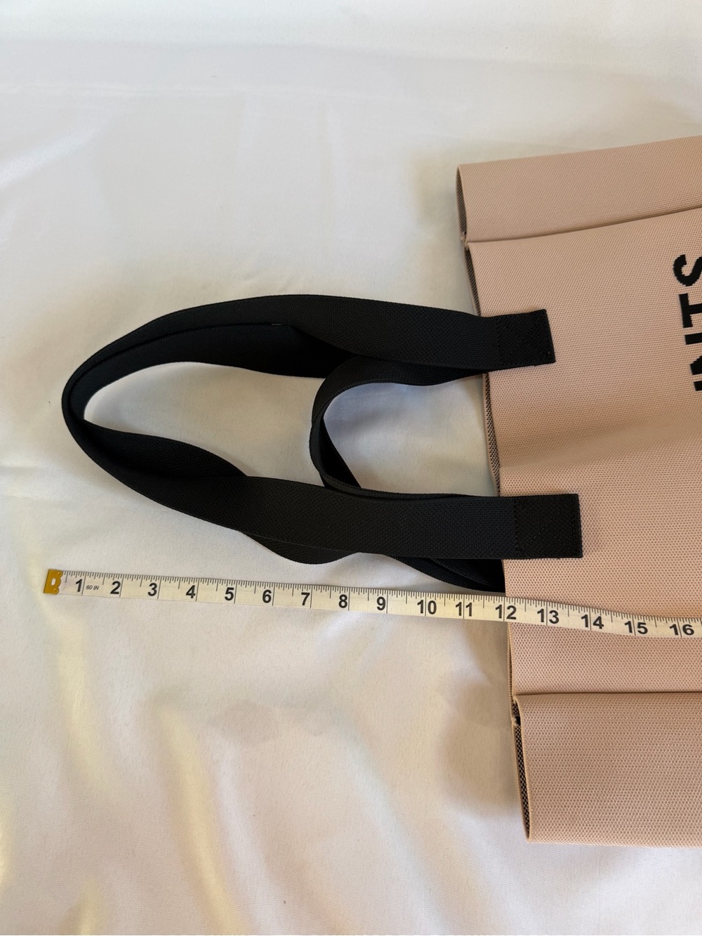 All Saints Pink Canvas Tote with Black Logo and Handles - Picture 9 of 11